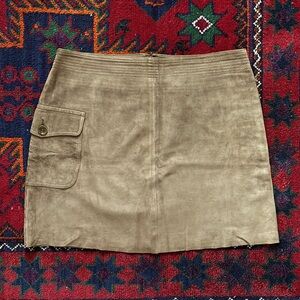 J. Crew Suede Leather Mini Skirt 8